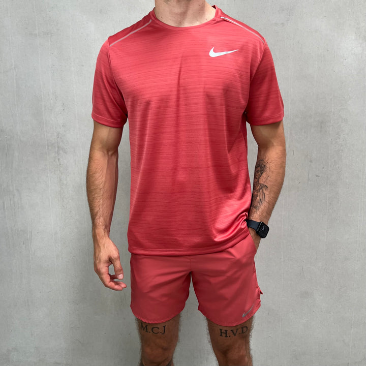 Nike Miler Short Set Adobe Red