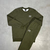 Under Armour Essential Fleece Tracksuit Khaki