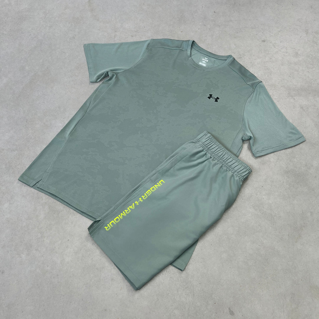 Under Armour Tech Wordmark Short Set Green