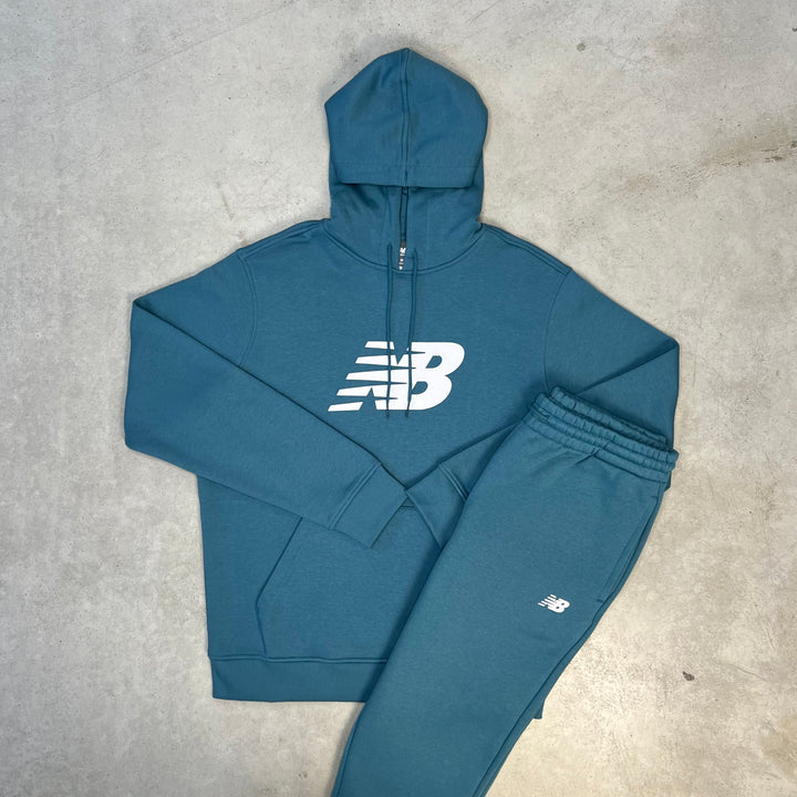 New Balance Fleece Hoodie Tracksuit Petrol