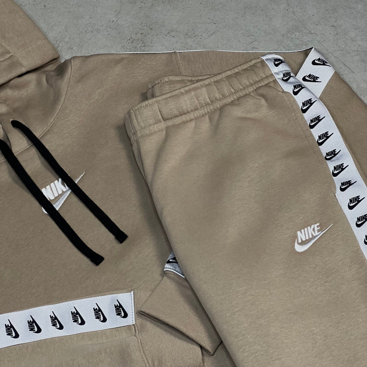 Nike Essential Fleece Tracksuit Brown Beige