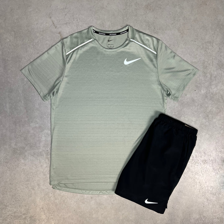 Nike Miler Short Set Light Green Black