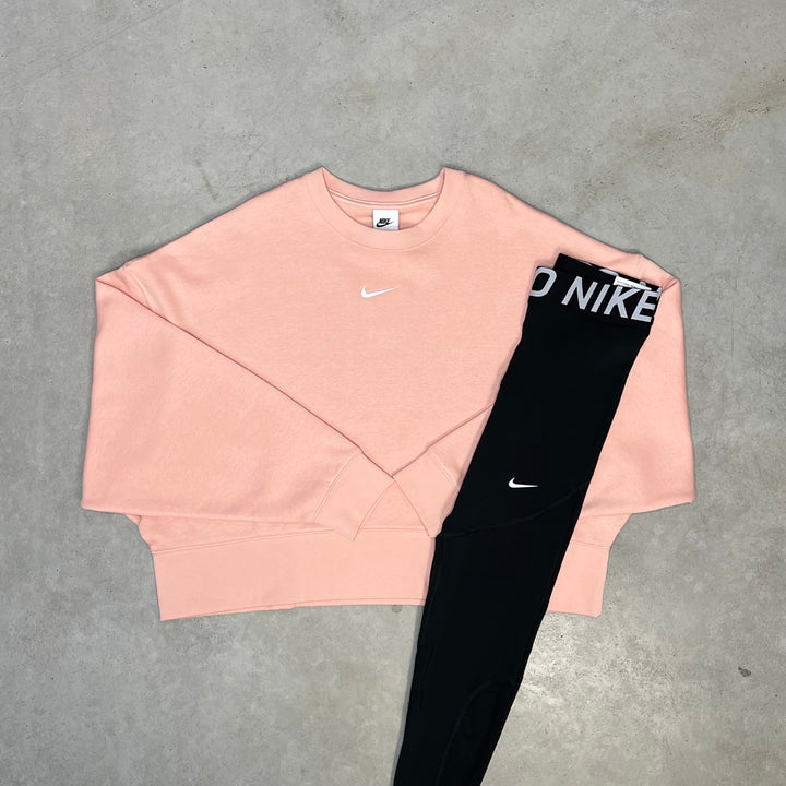 Nike Hoodie Legging Set Pink Black Women