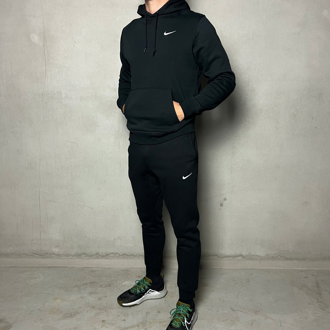 Nike Fleece Hoodie Tracksuit Black