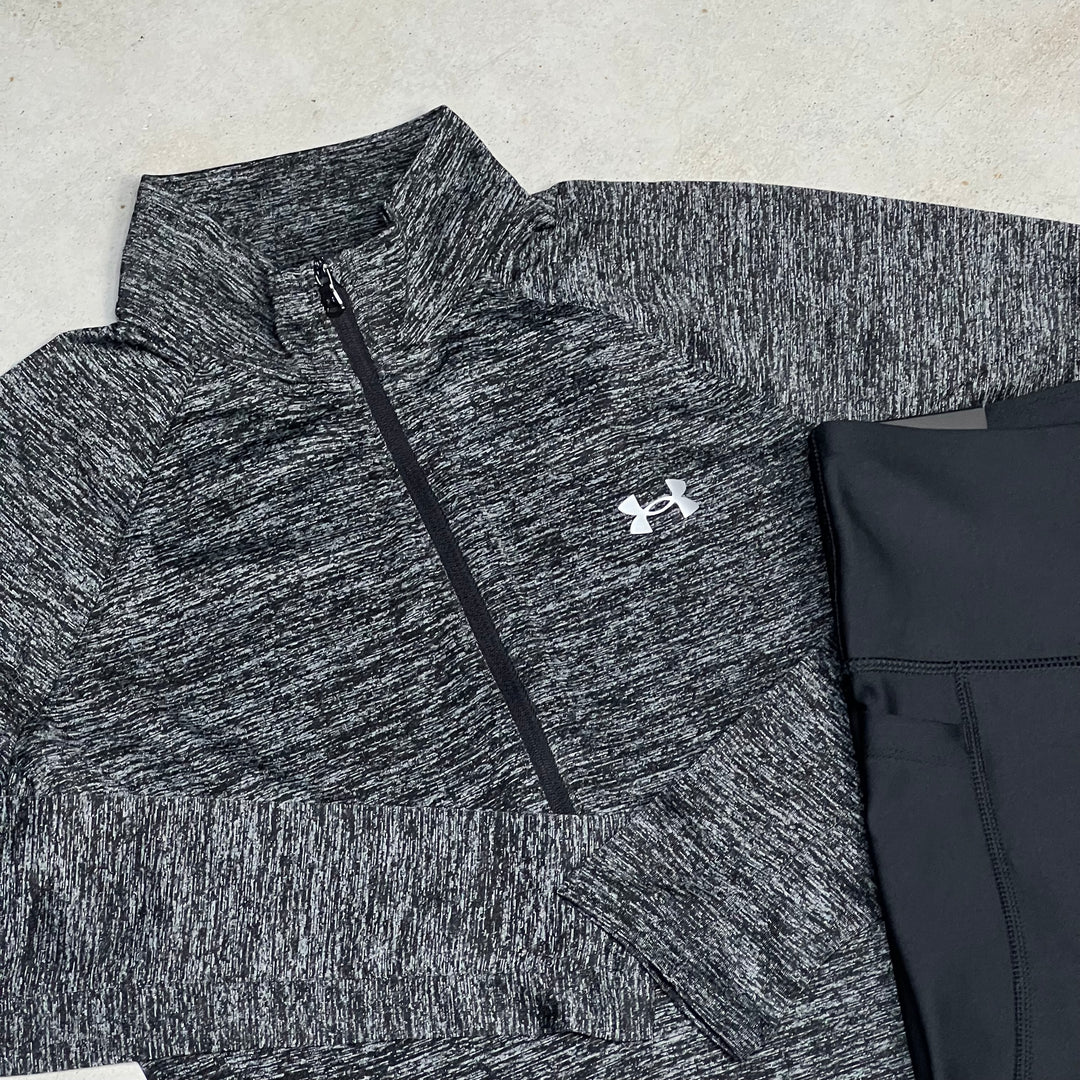 Under Armour Half-Zip Set Grey Black Women