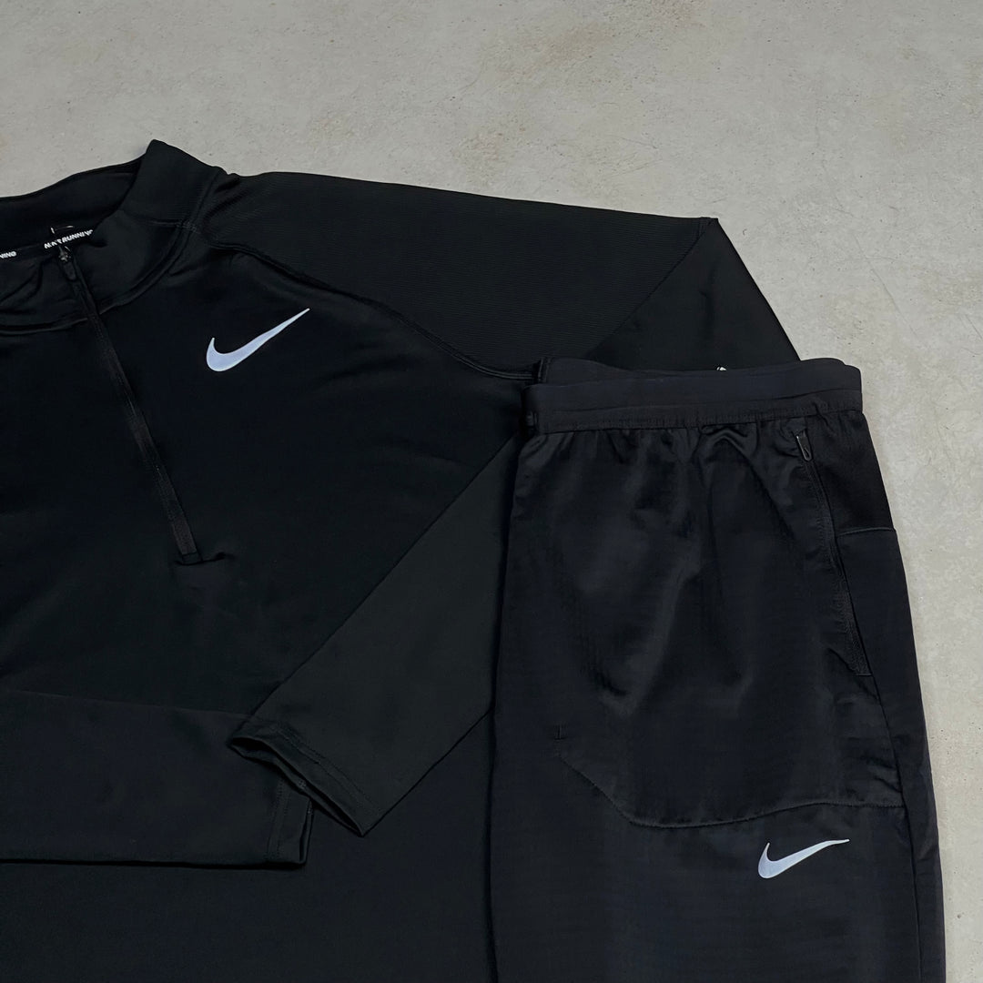 Nike Running Half-Zip Tracksuit Black