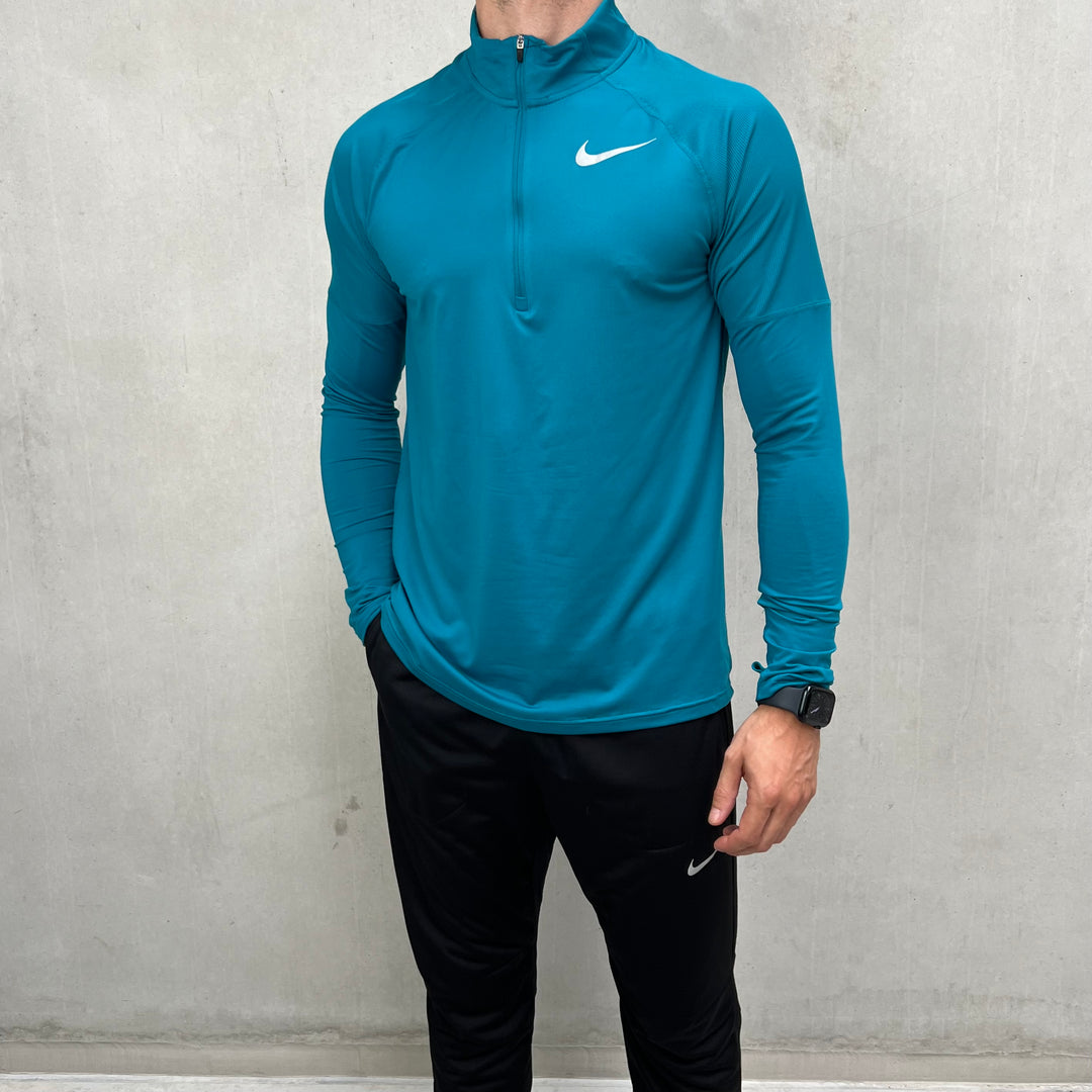 Nike Running Half-Zip Set Black Petrol Green