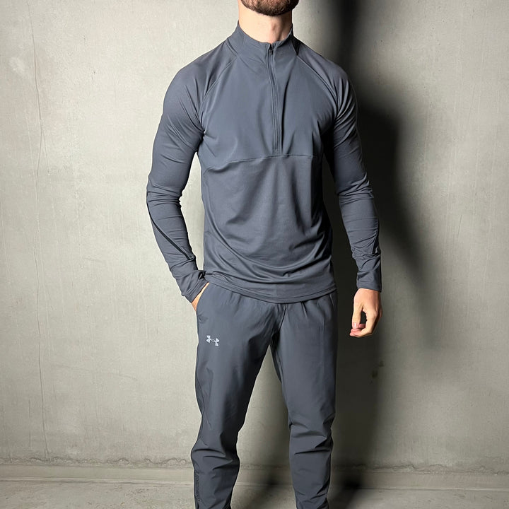 Under Armour Qualifier Half-Zip Tracksuit Grey