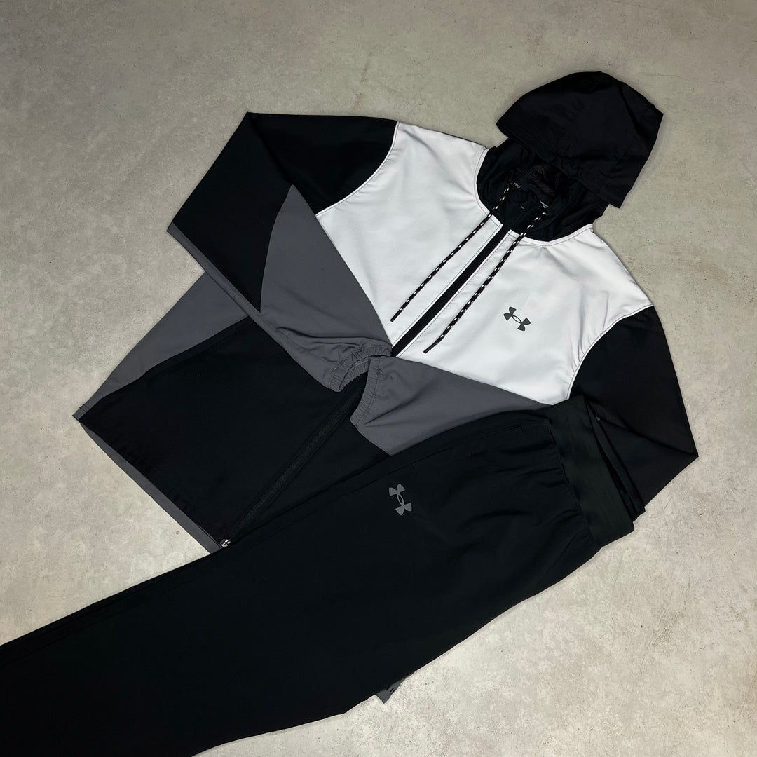 Under Armour Windbreaker Woven Tracksuit Black Grey