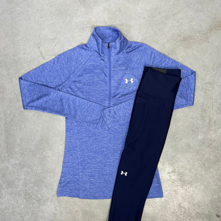 Under Armour Half-Zip Set Purple Navy Women