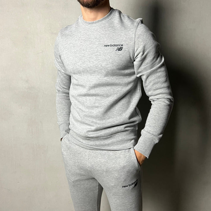 New Balance Fleece Tracksuit Grey