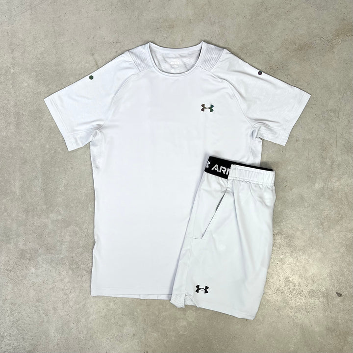 Under Armour Short Set Light Grey Black