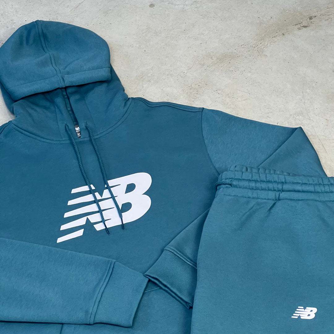 New Balance Fleece Hoodie Tracksuit Petrol