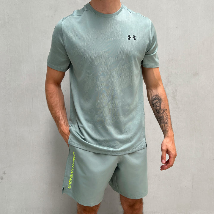 Under Armour Tech Wordmark Short Set Green