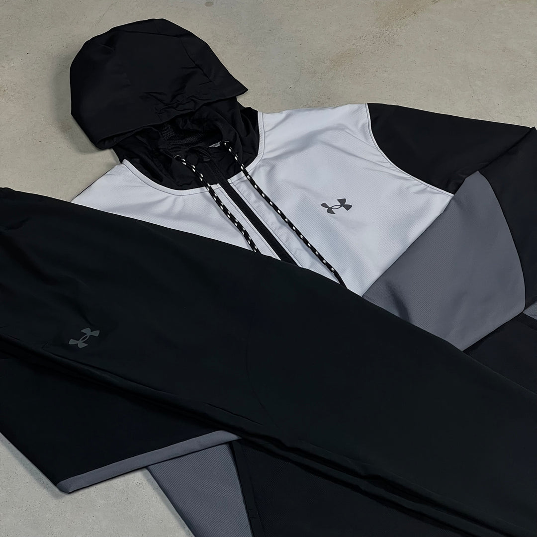 Under Armour Windbreaker Woven Tracksuit Black Grey