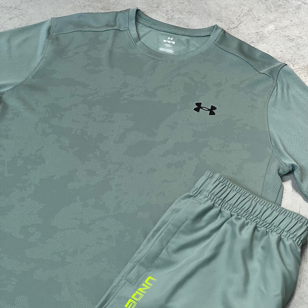 Under Armour Tech Wordmark Short Set Green