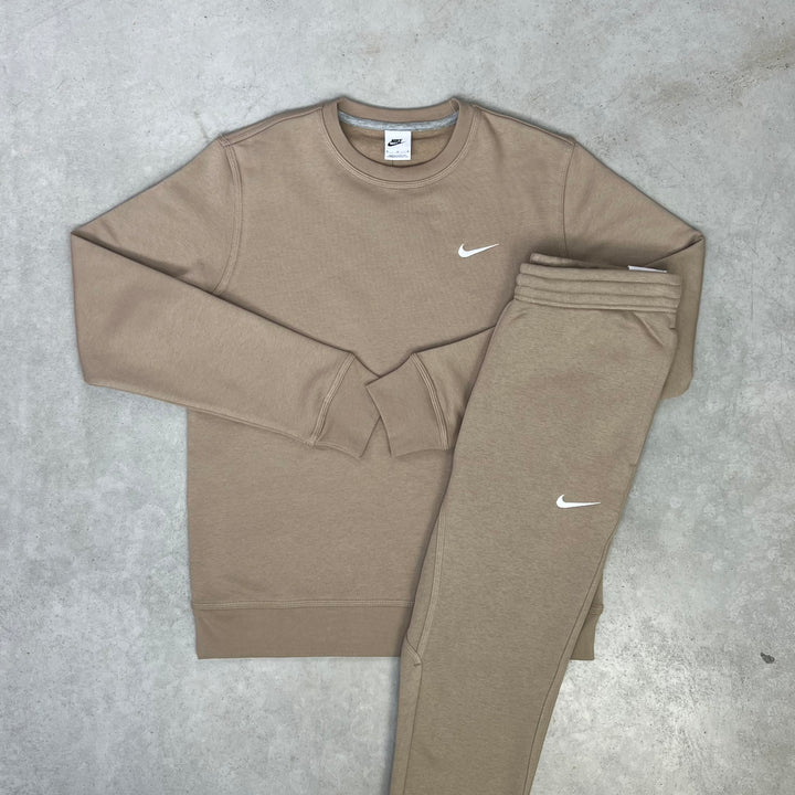 Nike Fleece Tracksuit Beige