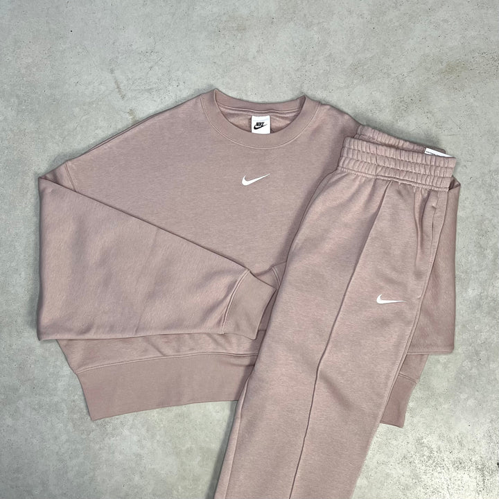 Nike Fleece Tracksuit Pink Women