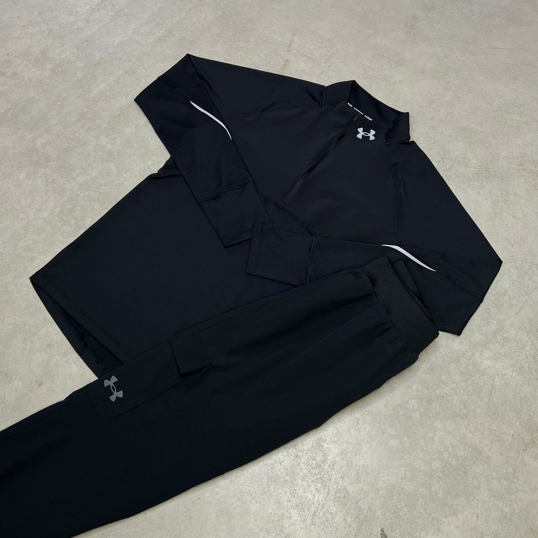 Under Armour Qualifier Half-Zip Cargo Tracksuit Black