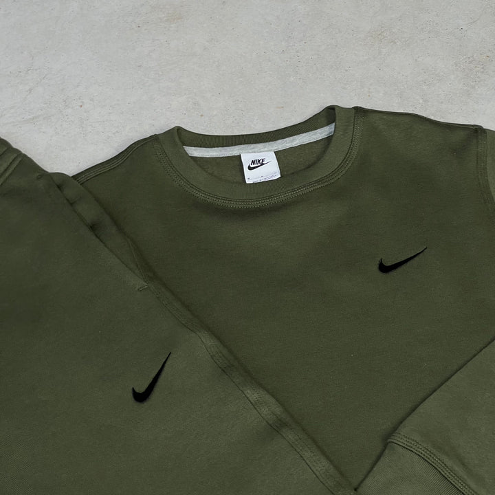 Nike Fleece Tracksuit Khaki