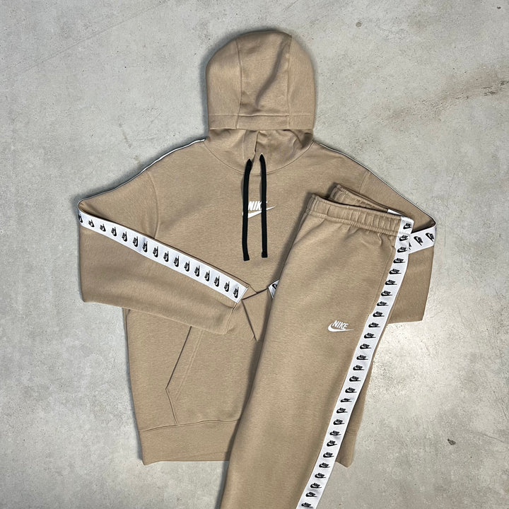 Nike Essential Fleece Tracksuit Brown Beige