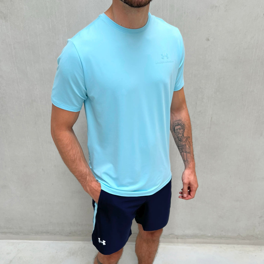 Under Armour Launch Elite Short Set Navy Light Blue