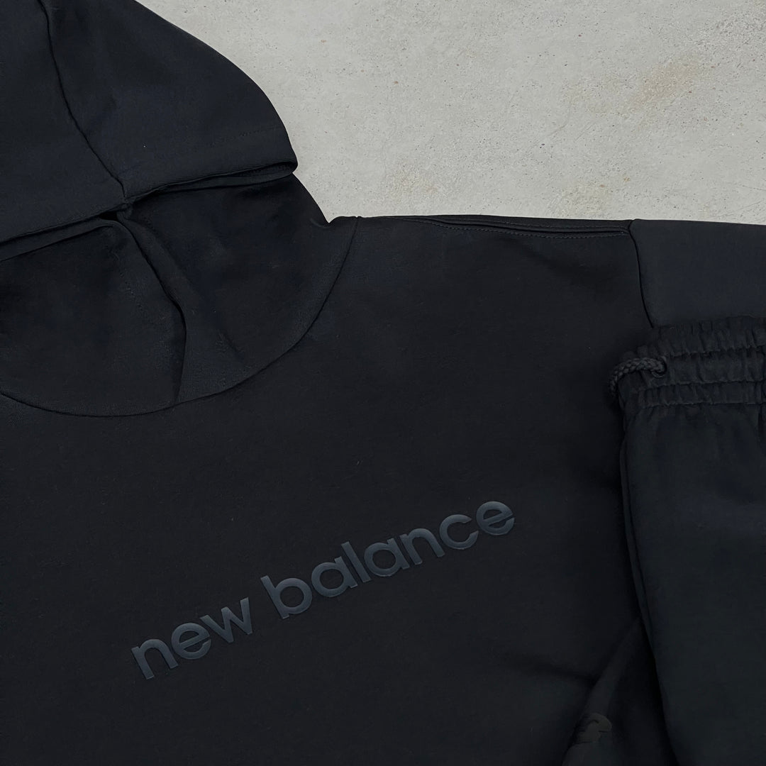 New Balance Cargo Fleece Hoodie Tracksuit Black