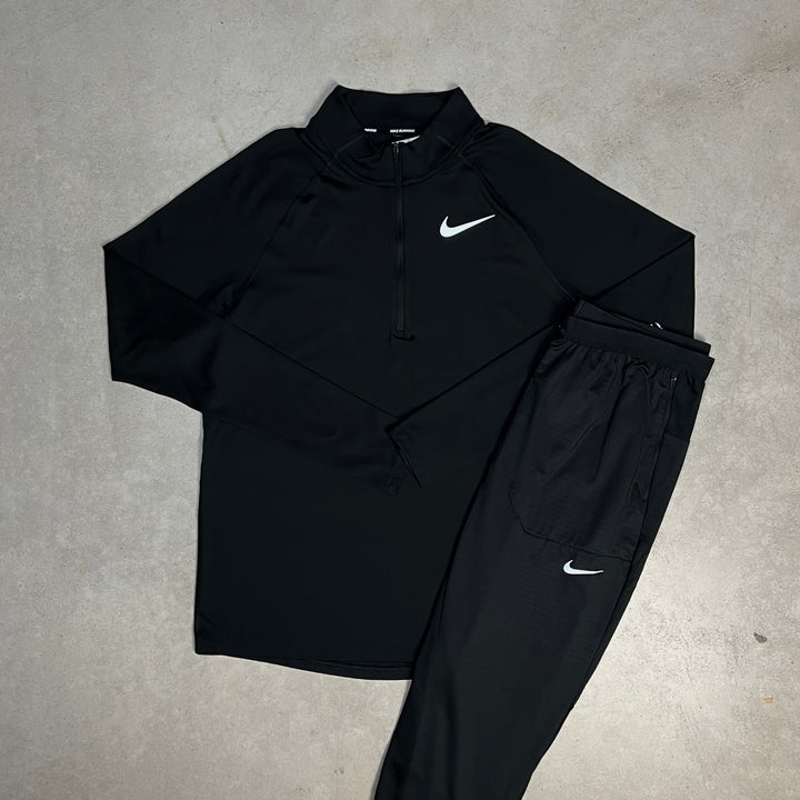 Nike Running Half-Zip Tracksuit Black