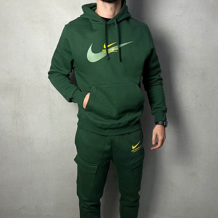 Nike Fleece Hoodie Cargo Tracksuit Green