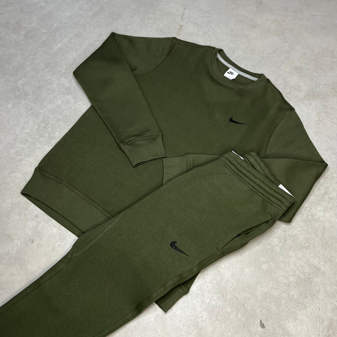 Nike Fleece Tracksuit Khaki