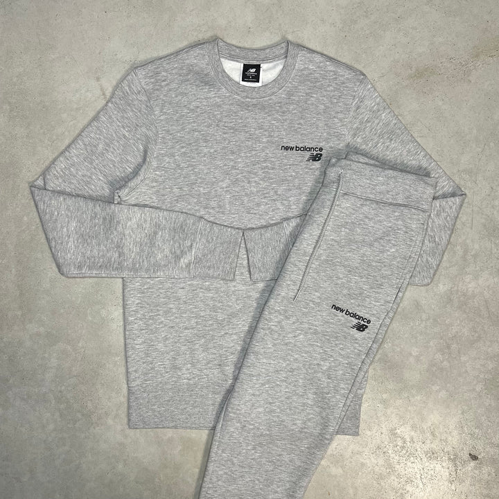 New Balance Fleece Tracksuit Grey