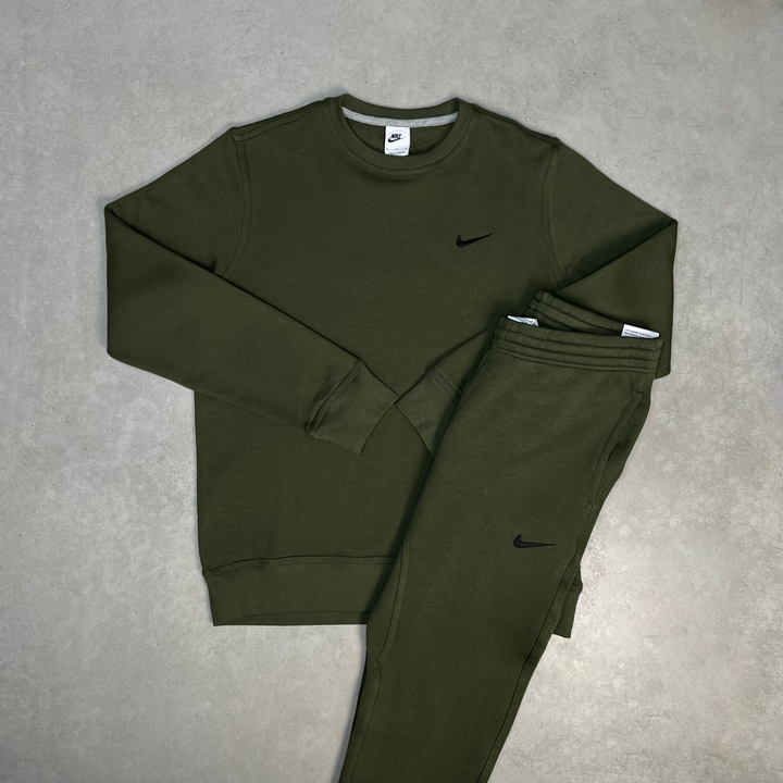 Nike Fleece Tracksuit Khaki