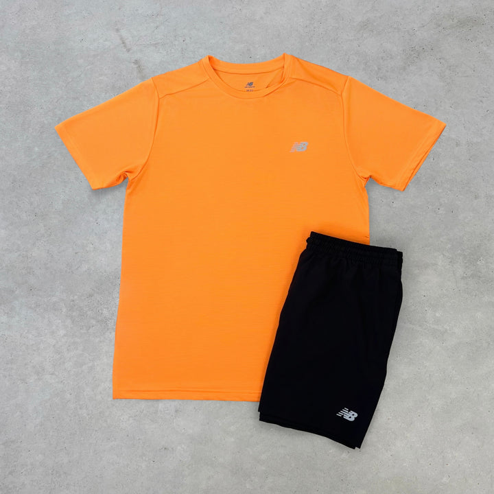 New Balance Short Set Orange Black