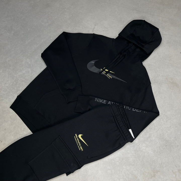 Nike Fleece Hoodie Cargo Tracksuit Black