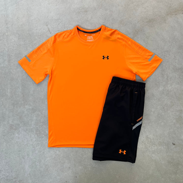 Under Armour Short Set Black Orange