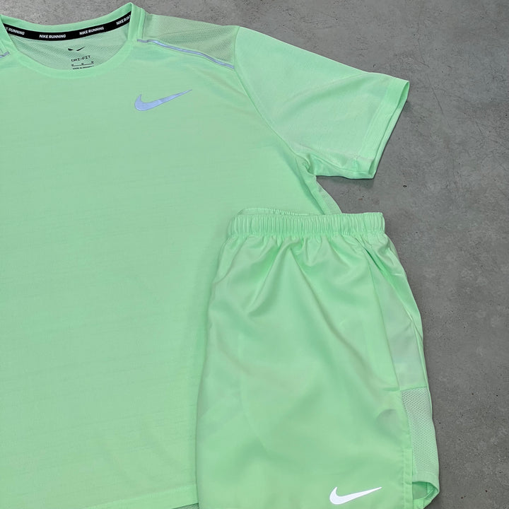 Nike Miler Short Set Lime Green