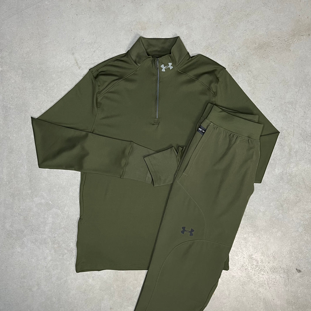 Under Armour Half-Zip Tracksuit Khaki – 24motions