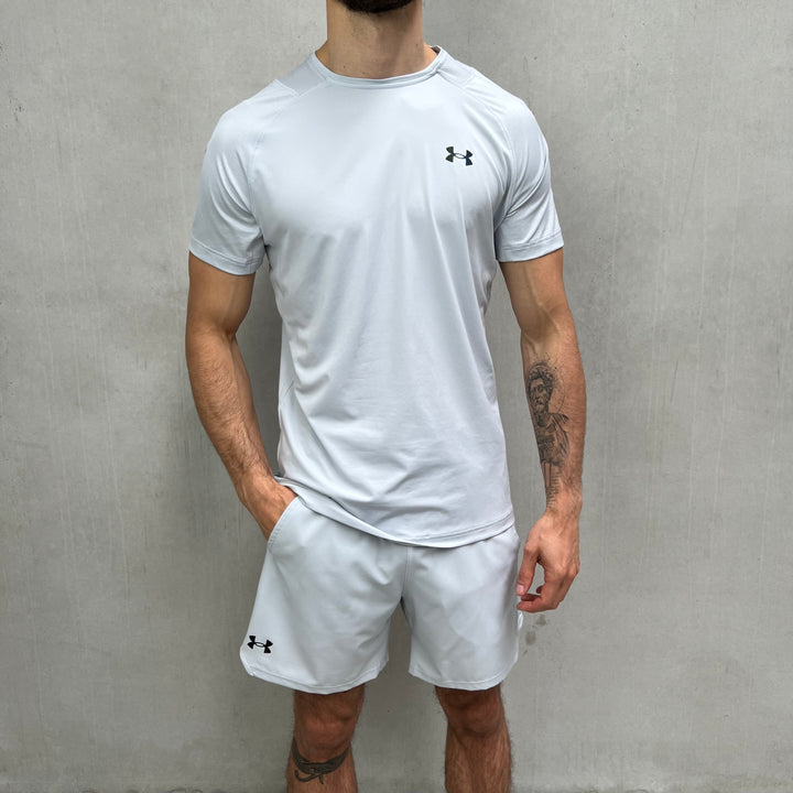 Under Armour Short Set Light Grey Black