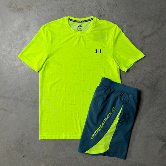 Under Armour Seamless Short Set Lime Green – 24motions