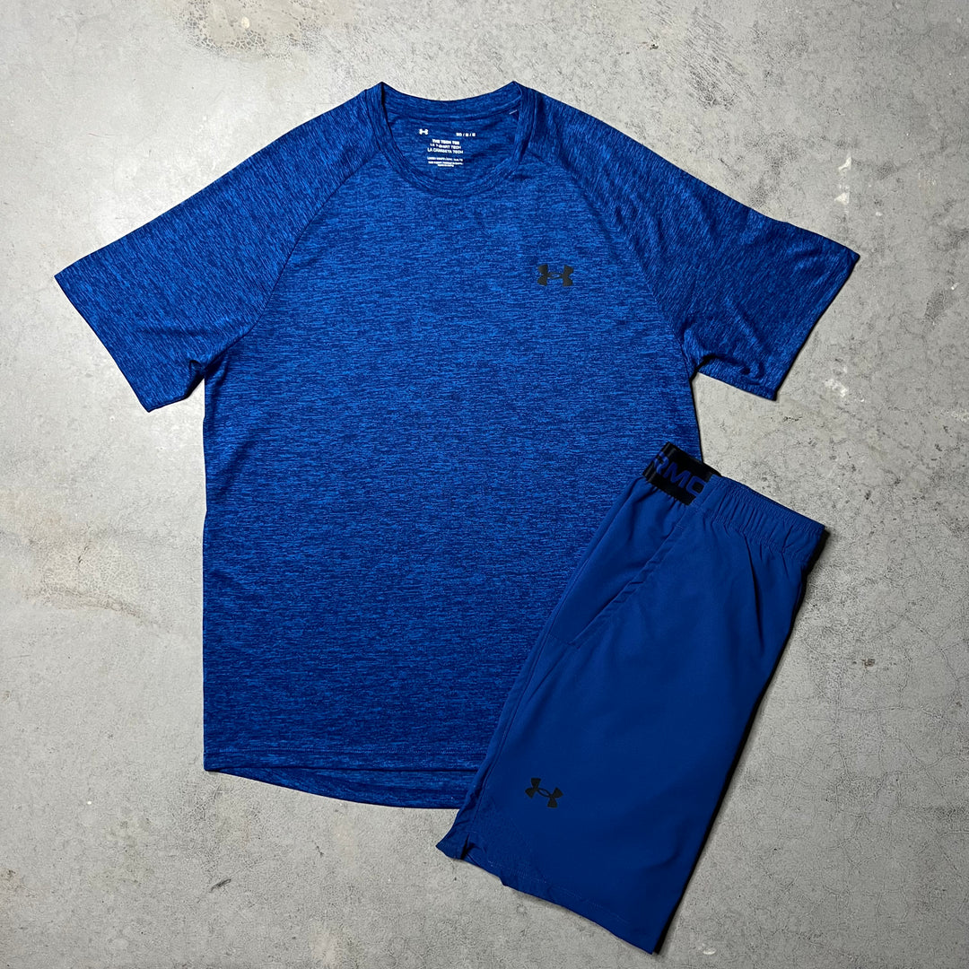 Under armour shorts store and shirt set