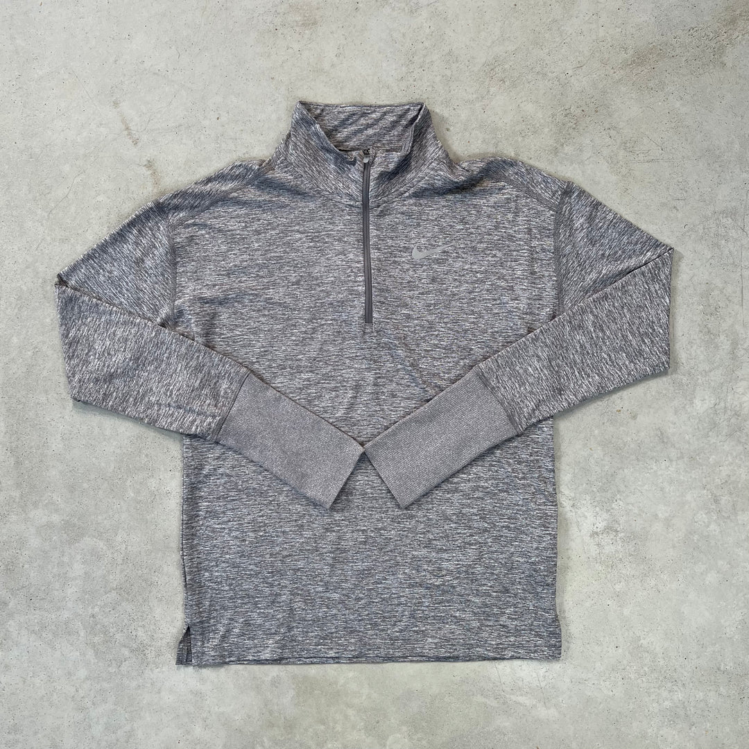 Nike half zip grey womens sale