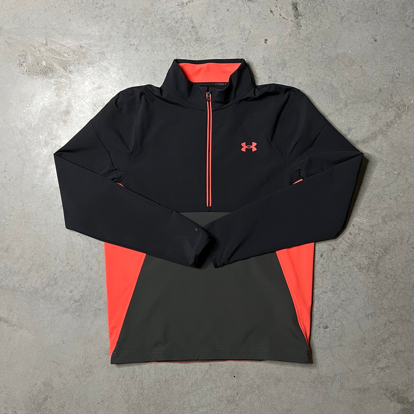 Red under armour hot sale quarter zip