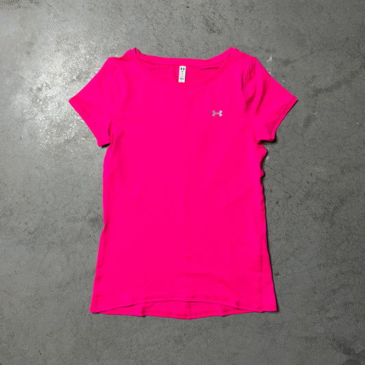 Hot pink under armour 2025 shirt